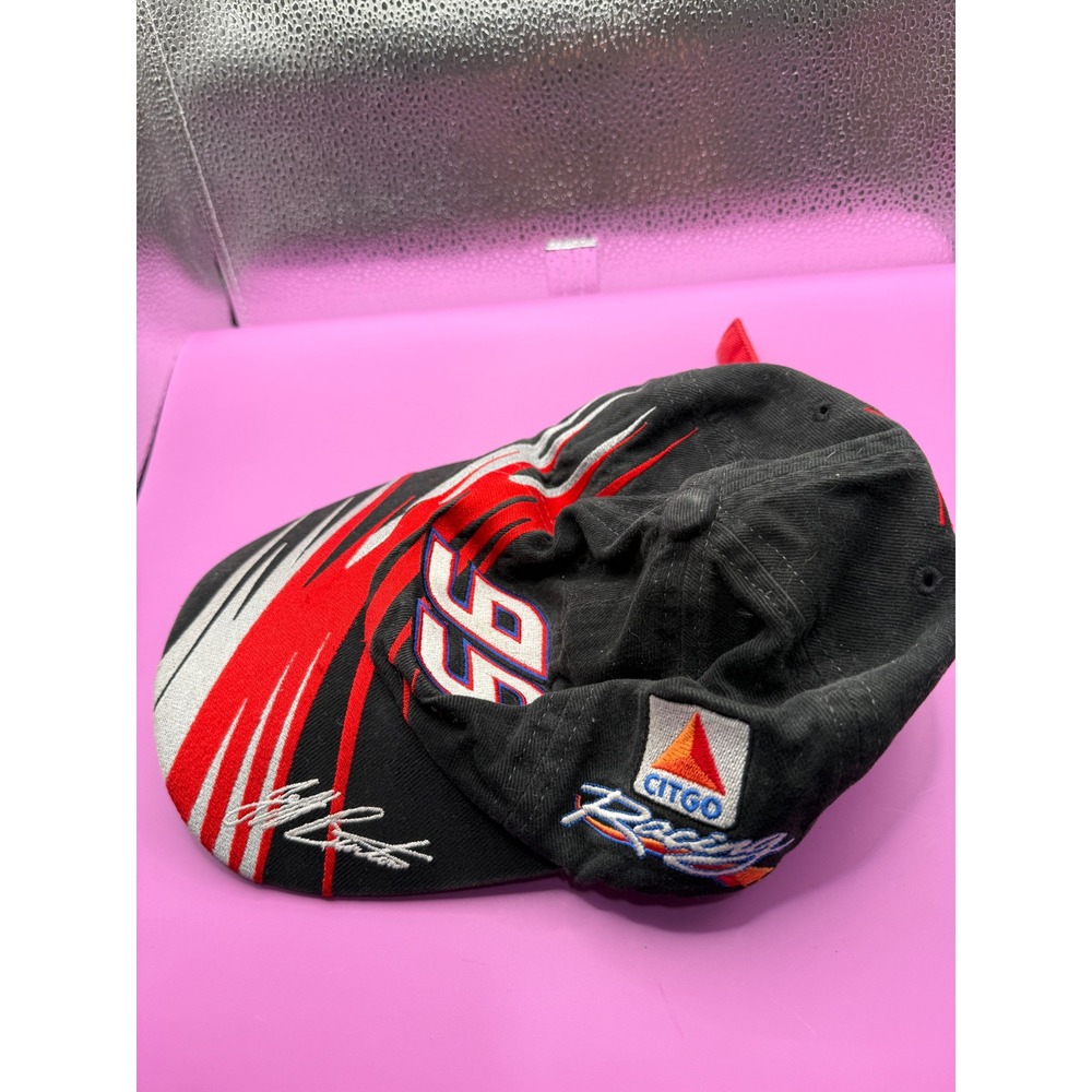 Team Caliber 95 Citgo Racing Embroidered Baseball Cap Adjustable Black Red - Picture 2 of 3